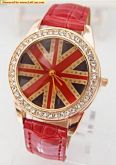 Relógio bandeira Inglaterra com Cristal
