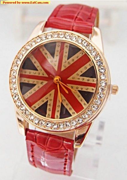 Relógio bandeira Inglaterra com Cristal
